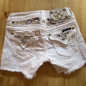 Miss Me Girls Size 8 White Shorts Style JK5784H